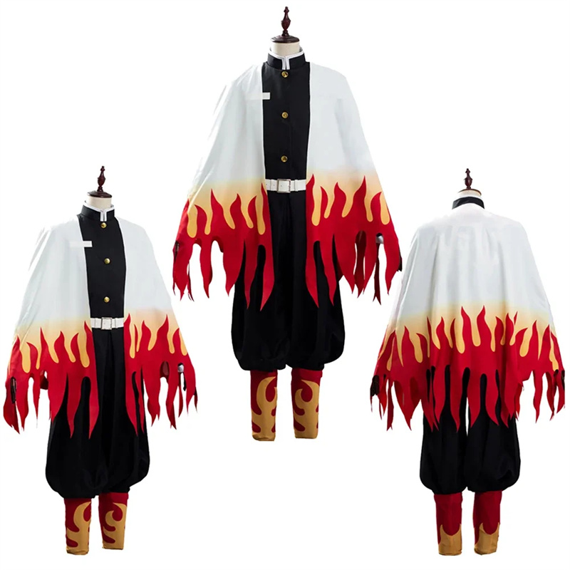 Japan Lifestyle And Culture - Disfraz de Anime Rengoku Kyoujurou, uniforme
