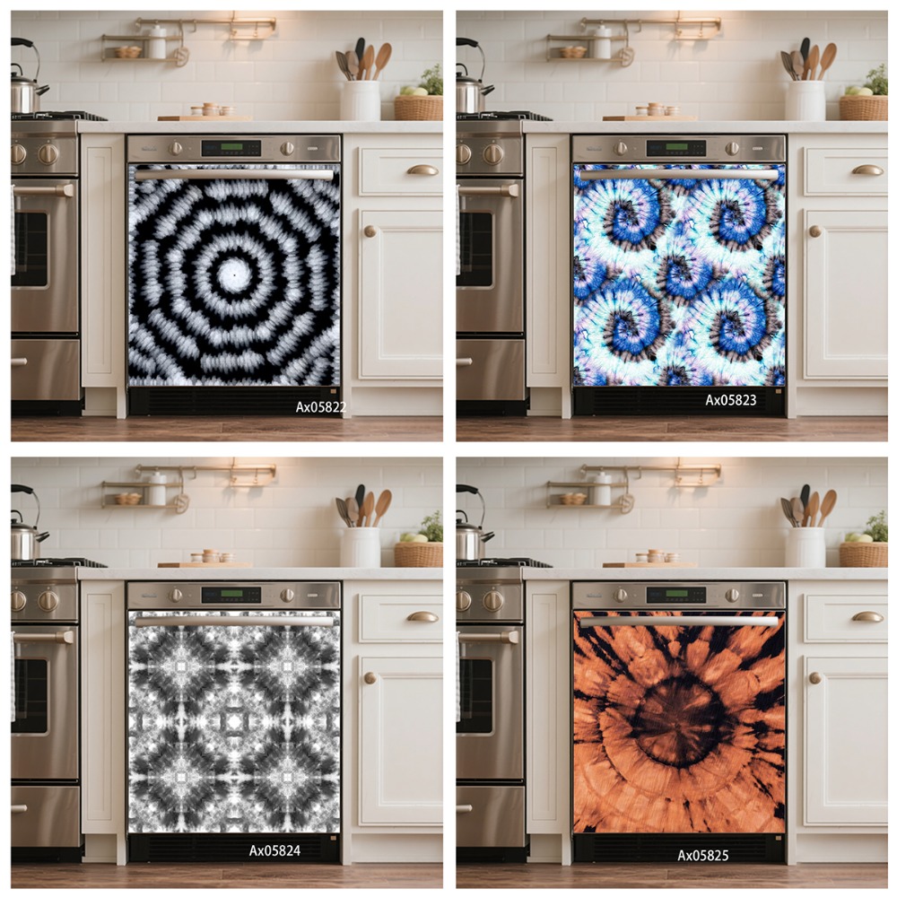 Shibori Tie Dye - Pegatina Adhesiva Boho Tie Dye Espiral
