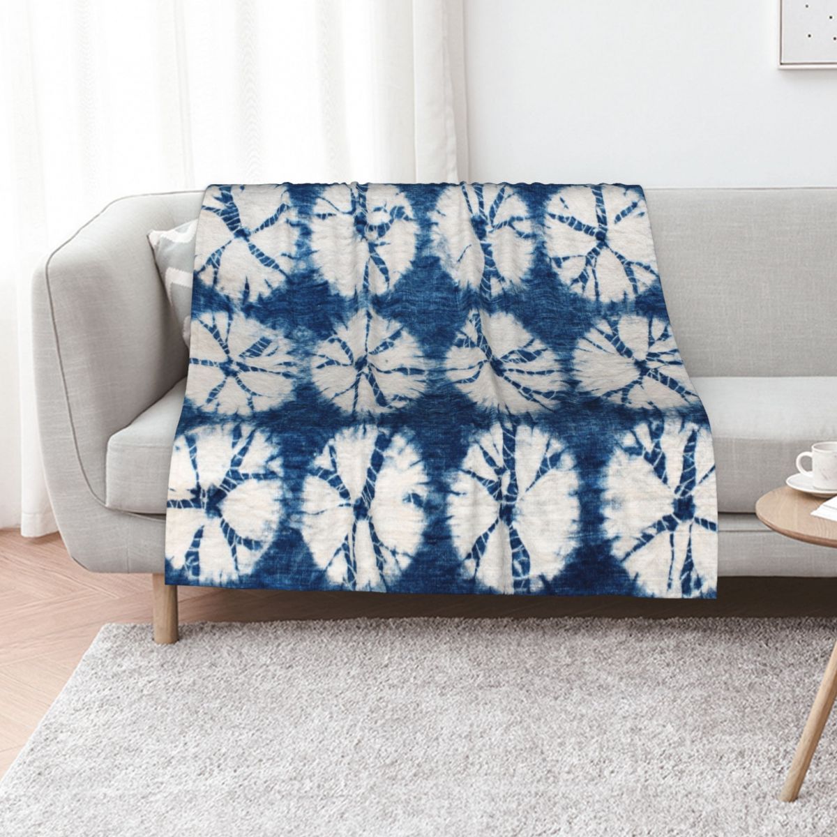 Shibori Tie Dye - Manta de Piel Sintética Suave y