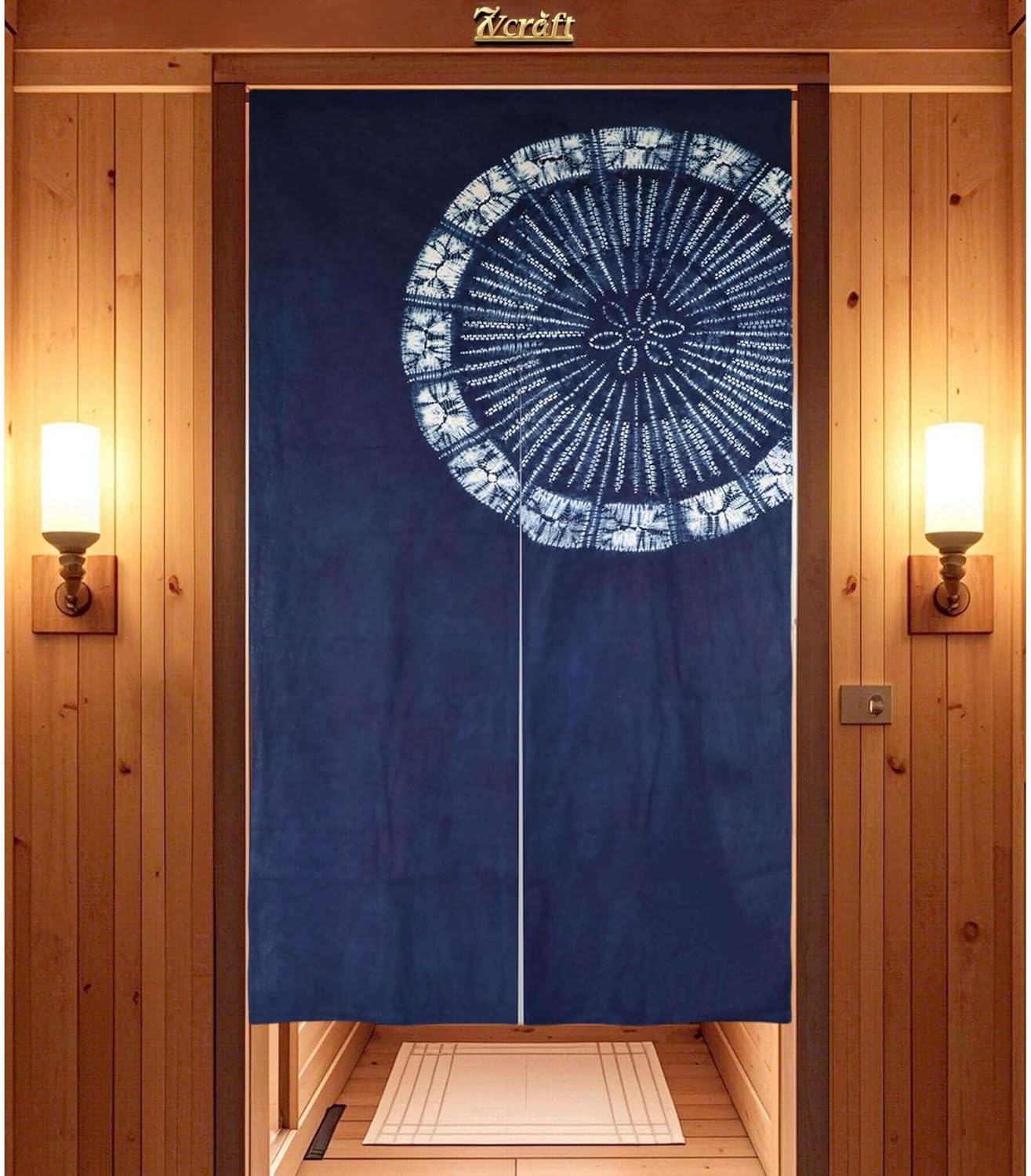 Shibori Tie Dye - Cortina japonesa teñida a mano/Cortina de