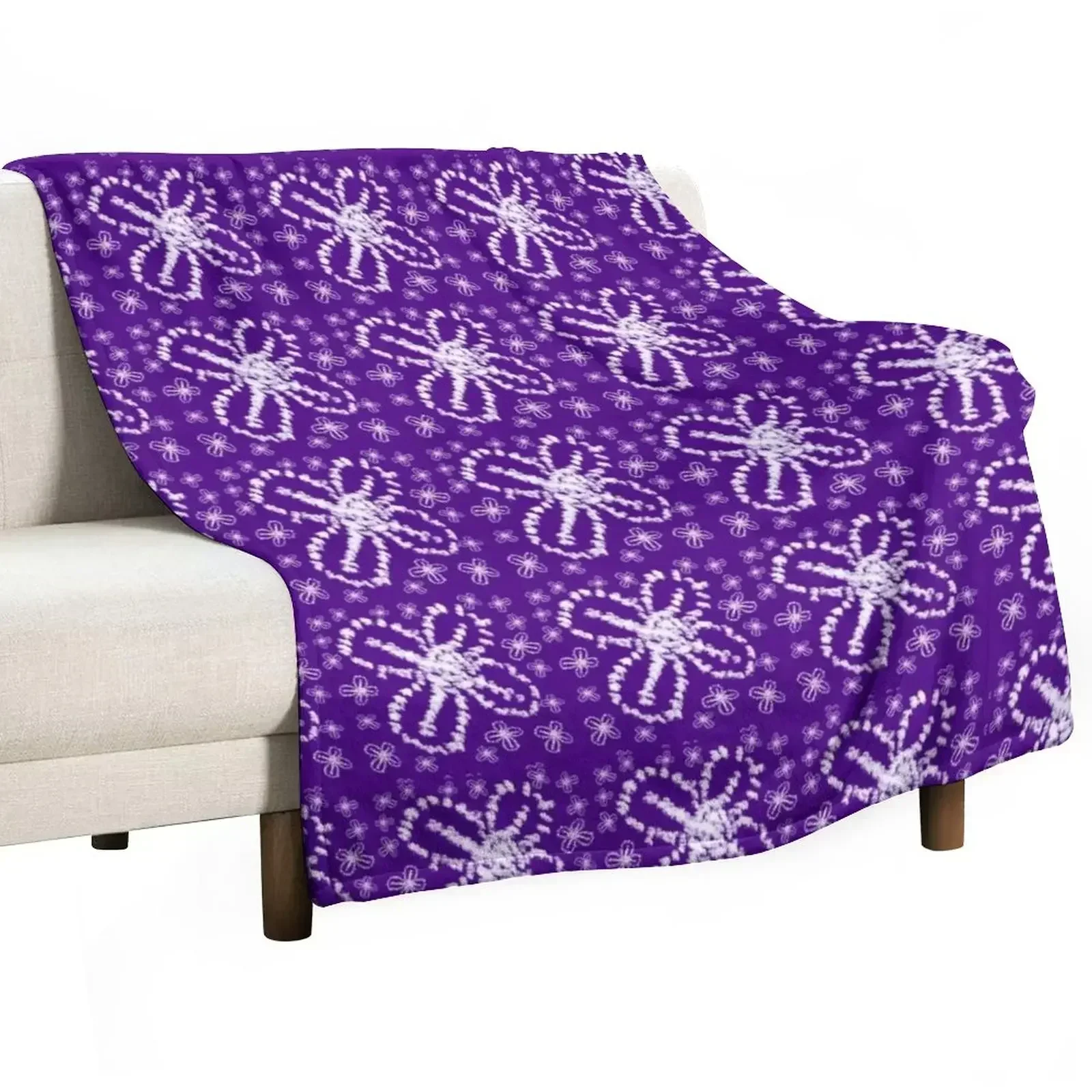 Shibori Tie Dye - Manta Moderna con Estampado Floral Shibori