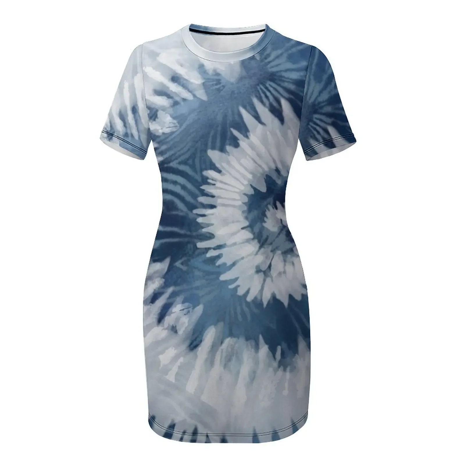 Vestido de manga corta con est - Shibori Tie Dye reseña y precio