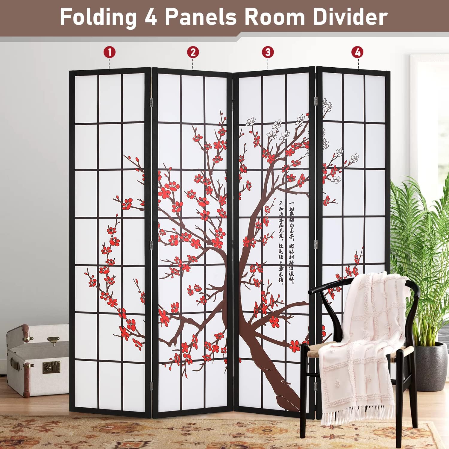 Separador de ambientes plegabl - Shoji Screen Divider reseña y precio