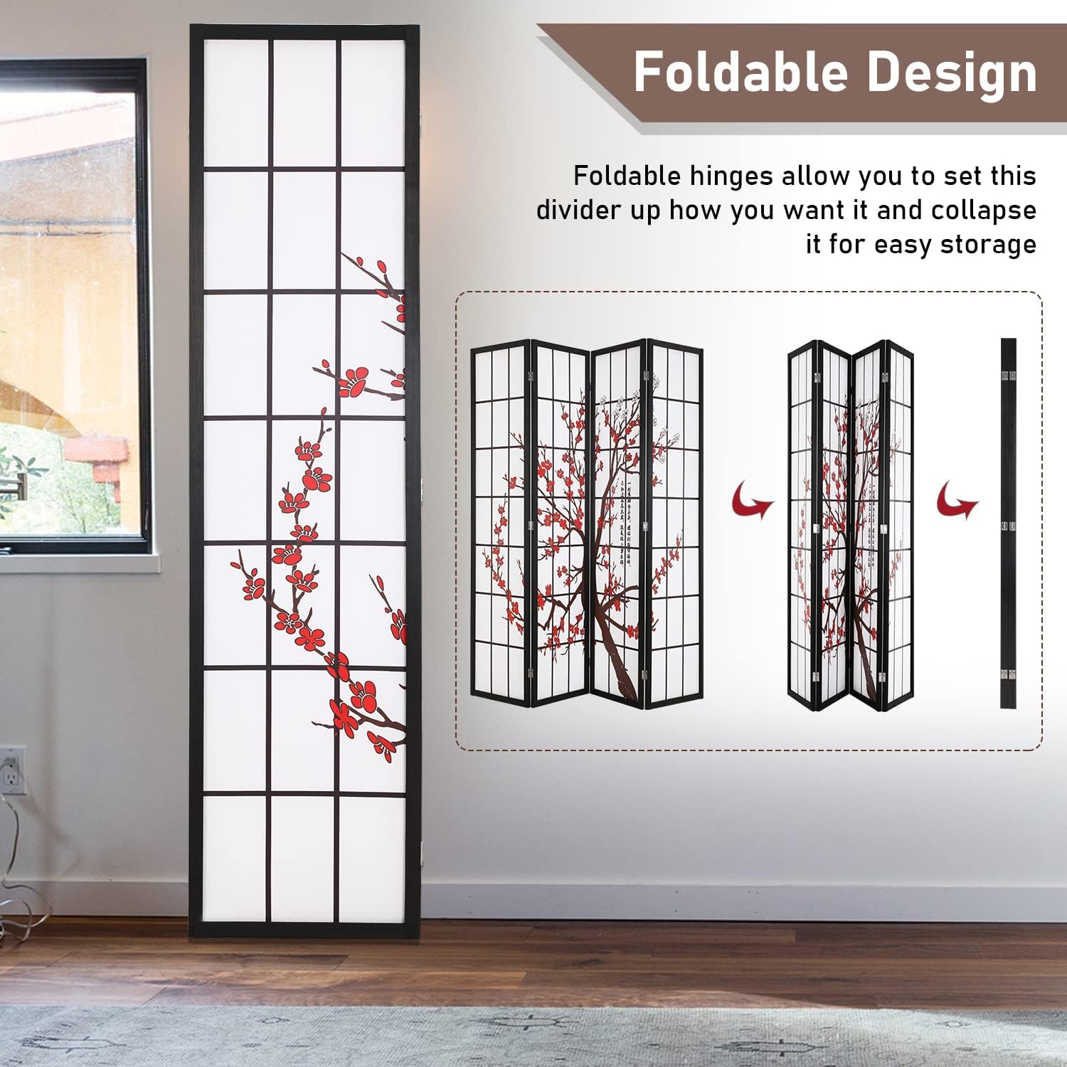 Separador de ambientes plegabl - Shoji Screen Divider reseña y precio