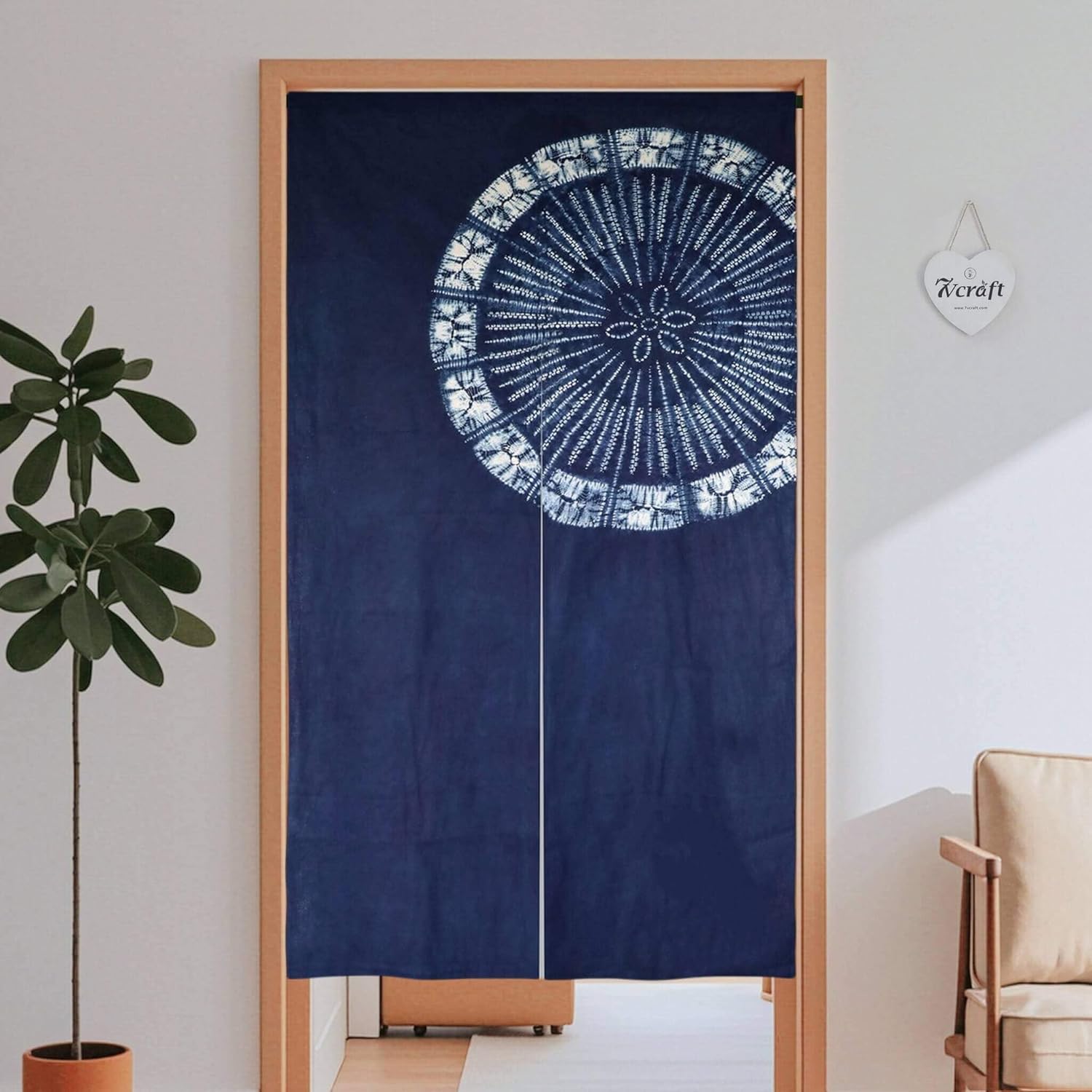 Cortina japonesa teñida a mano - Shibori Tie Dye reseña y precio