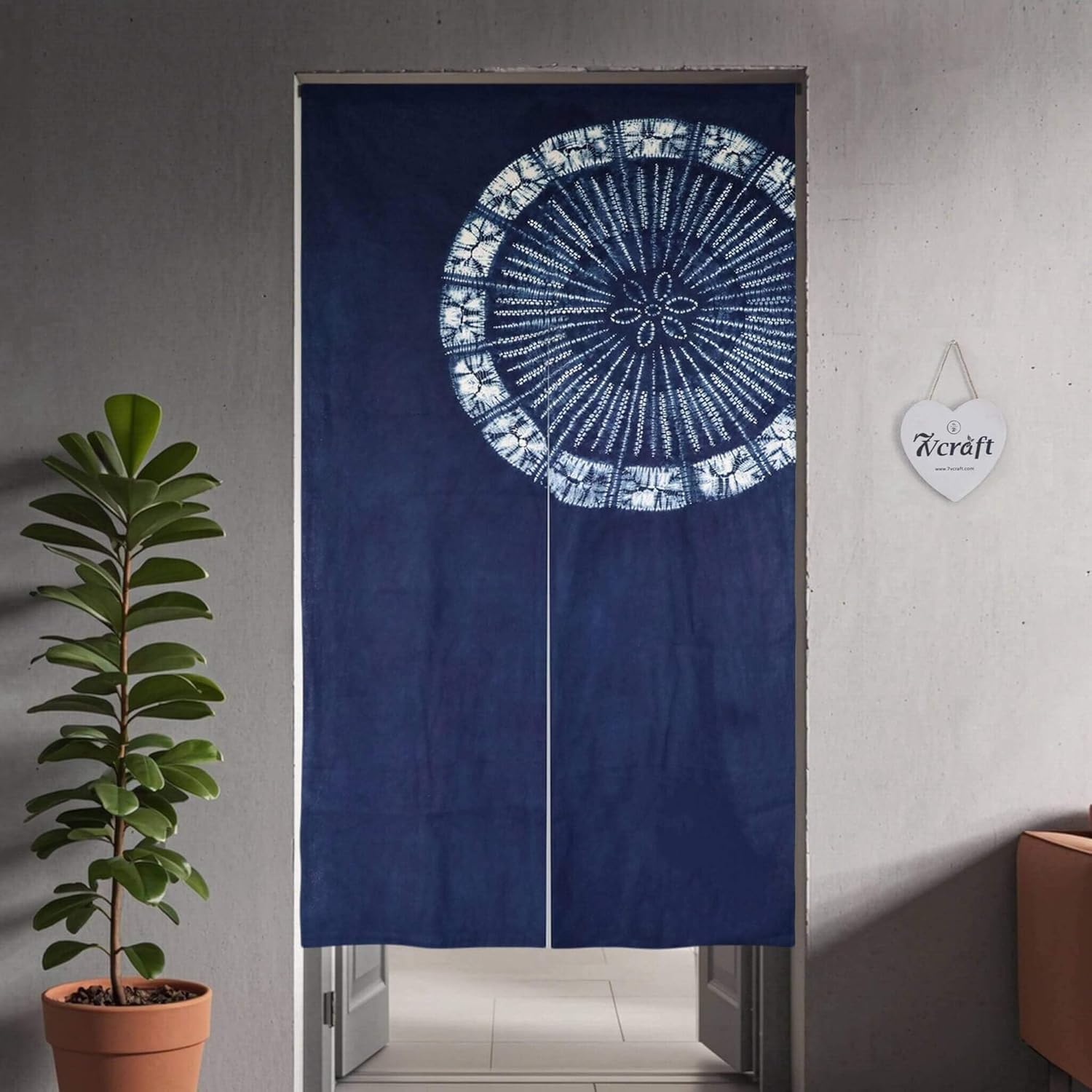 Cortina japonesa teñida a mano - Shibori Tie Dye reseña y precio