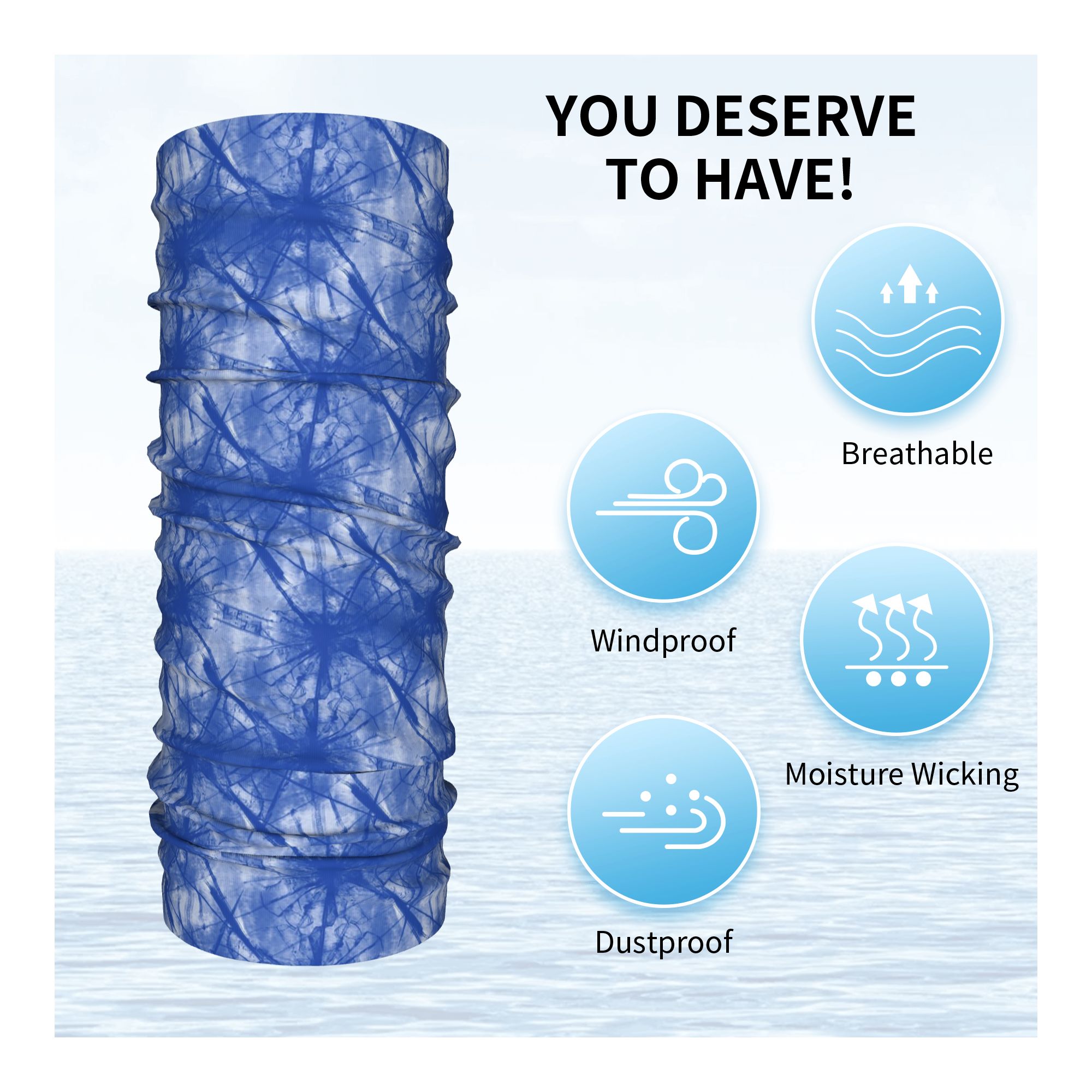 Pañuelo Multifuncional con Est - Shibori Tie Dye reseña y precio