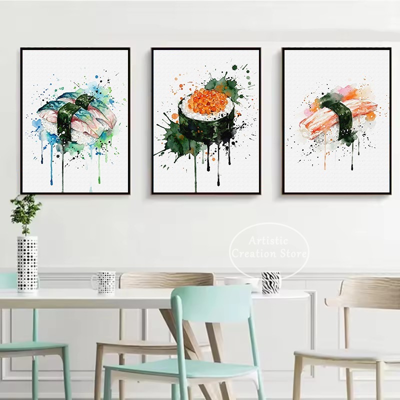 Póster de Acuarela de Comida J - Japanese Food Lifestyle reseña y precio