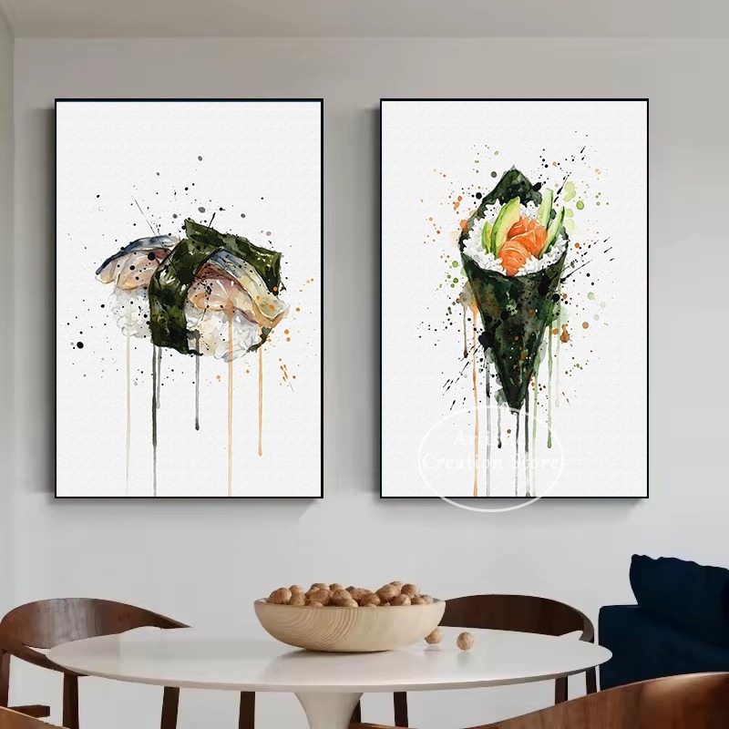 Póster de Acuarela de Comida J - Japanese Food Lifestyle reseña y precio